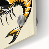 Close-up of vibrant marine life shrimp wall art design on acrylic glass, showcasing intricate details and colors, perfect for ocean-themed decor.