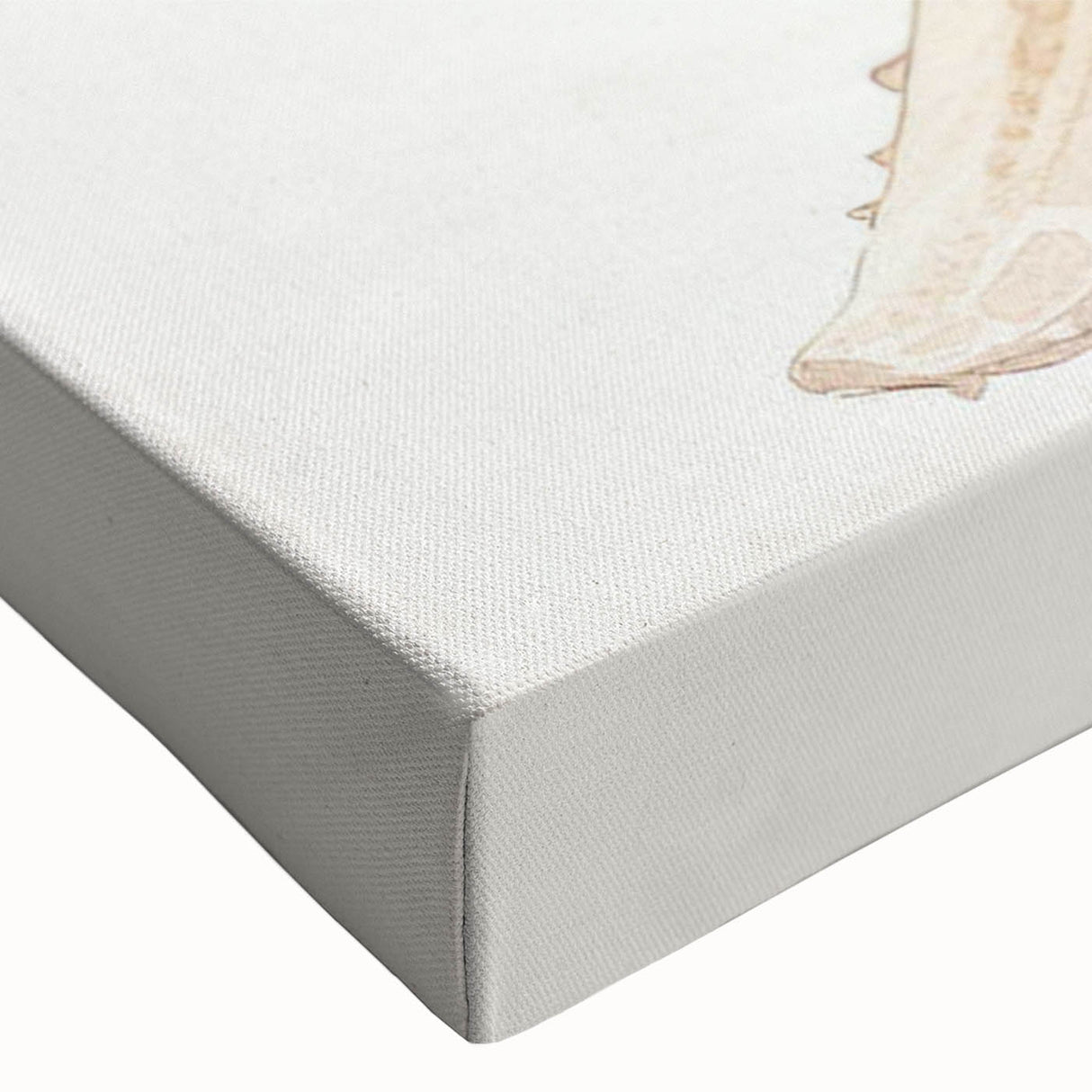 Close-up of a vibrant marine life wall art design featuring a starfish, showcasing intricate details and bright colors on a stretched canvas, perfect for coastal decor.