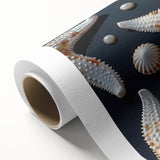 Colorful starfish design on rolled canvas art, showcasing vibrant marine life in intricate detail, perfect for beach-themed decor or ocean enthusiasts.