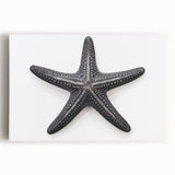Vibrant marine life wall art featuring a starfish design on stretched canvas, perfect for coastal decor, showcasing bright colors and intricate details.