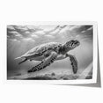 Colorful marine life wall art featuring a turtle design, printed on high-quality rolled canvas, perfect for ocean-themed home decor or gifts.