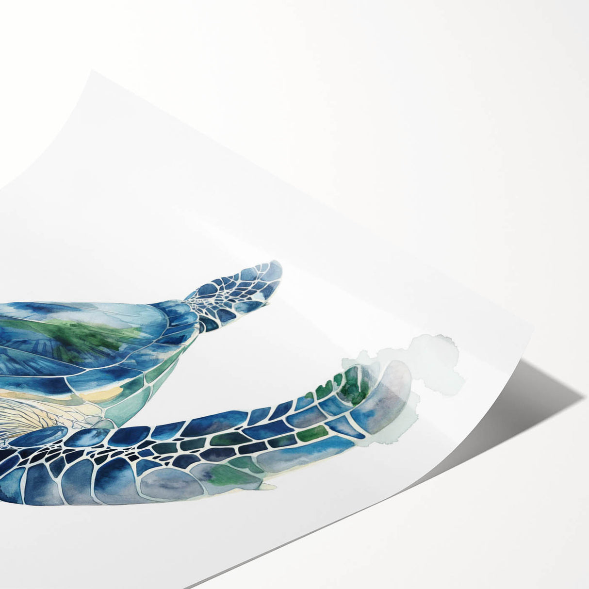 Vibrant watercolor illustration of a marine turtle surrounded by colorful coral and sea life, perfect for ocean-themed decor and marine conservation awareness.