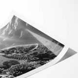 Vibrant rolled print showcasing a marine life turtle design, featuring intricate details and vivid colors, ideal for ocean-themed decor. Perfect for art enthusiasts.