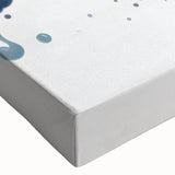 Close-up of a stretched canvas wall art piece featuring a vibrant marine life design with a turtle, showcasing intricate details and rich colors, ideal for ocean-themed decor.