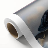 Rolled canvas artwork showcasing a vibrant marine life design featuring a turtle, perfect for ocean-themed decor. The print highlights intricate details and vivid colors, adding a touch of nature to any space.