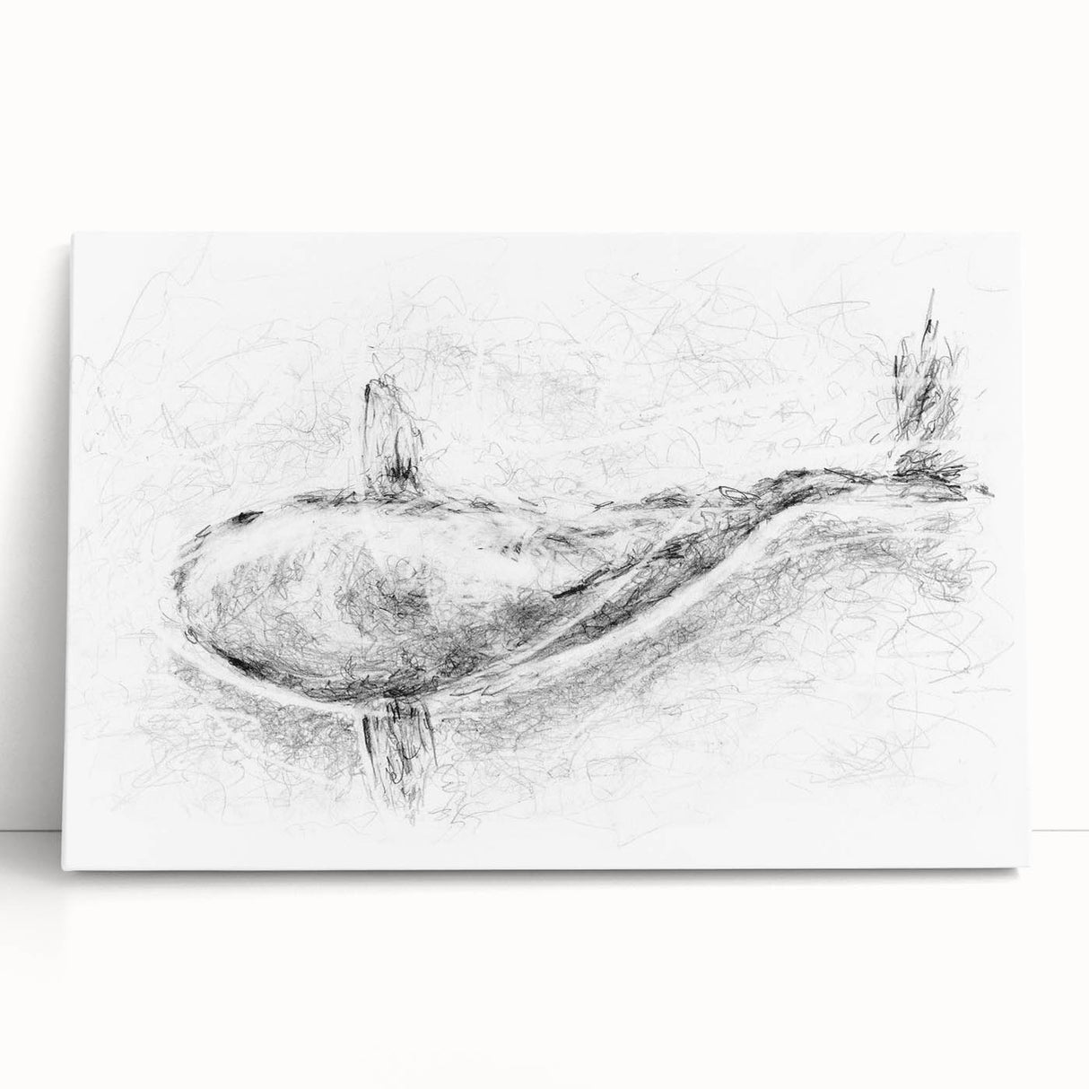 Whale-themed stretched canvas wall art showcasing vibrant colors and intricate marine life details, perfect for ocean lovers and coastal decor enthusiasts.