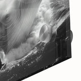 Close-up of a vibrant whale-themed wall art piece, showcasing intricate marine life details on acrylic glass, perfect for ocean-inspired home decor.