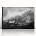 Framed acrylic wall art showcasing a vibrant marine life design featuring a whale, with a sleek black frame, ideal for ocean-themed decor in modern interiors.