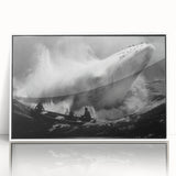Framed wall art featuring a detailed illustration of a majestic whale in vibrant colors, set against a sleek white background, perfect for marine life enthusiasts and coastal decor.