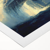 Whale-themed wall art on rolled canvas, showcasing intricate marine life illustrations in vibrant blues and greens, perfect for ocean-themed decor.
