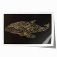Colorful wall art print showcasing a majestic whale design, set against a vibrant marine life background, perfect for ocean-themed decor and art enthusiasts.