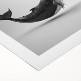 Whale-themed rolled canvas wall art showcasing intricate marine life designs with vibrant colors, perfect for ocean lovers and home decor enthusiasts.