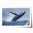 Whale-themed wall art print showcasing vibrant marine life design, featuring detailed illustrations of whales and ocean elements, rolled for easy display.