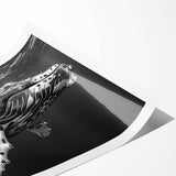 Whale-themed wall art print showcasing vibrant marine life design, rolled and ready for display, featuring intricate details and rich colors in a protective tube.