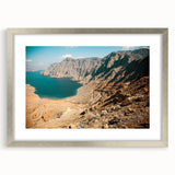 Textured abstract art print in muted silver tones on a framed canvas, suitable for bedroom wall decor.