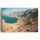 Large black and white stretched canvas featuring a detailed map of the Middle East, ideal for kitchen wall art.