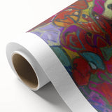 Art deco style poster featuring geometric patterns in pastel colors on rolled canvas, ideal for nursery wall art.