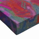 Large art of a black and white abstract landscape on stretched canvas, suitable for bedroom decor.