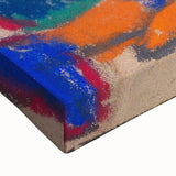 Large art of a black and white abstract landscape on stretched canvas, suitable for bedroom wall decor.