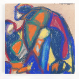 Large black and white abstract design on stretched canvas, ideal for kitchen wall art.