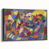 Black and white vintage poster art of a landscape on framed canvas, suitable for bedroom wall decor.