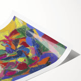 Extra large wall art featuring line art flowers in muted earth tones on rolled canvas, suitable for large living room spaces.