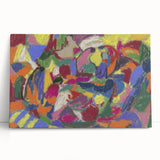 Black and white abstract design on stretched canvas, ideal for kitchen wall art or bedroom ambiance.