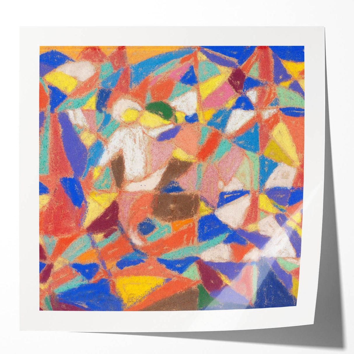 Extra large floral art on glossy photo print, featuring soft pastel colors, ideal for dining room or bathroom decor.