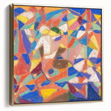 Framed canvas featuring a vintage poster art landscape in muted black and gold tones, ideal for bedroom wall decor.