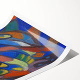 Extra large wall art featuring line art flowers in black and white on a rolled print, suitable for large living room decor.