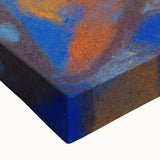 Large art of a black and white abstract landscape painting on stretched canvas, ideal for bedroom wall decor.