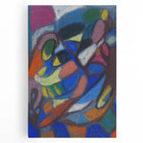 Large black and white abstract design on stretched canvas, ideal for kitchen wall art.