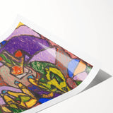 Extra large wall art featuring line art flowers in black on white background, ideal for large living room decor.