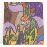 Black and white abstract design on large stretched canvas, ideal for kitchen wall art or bedroom ambiance.