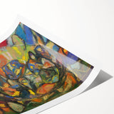 Extra large wall art featuring line art flowers in black on white canvas, ideal for large living room decor.