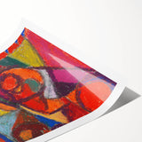 Extra large wall art featuring line art flowers in black on white, rolled print format.