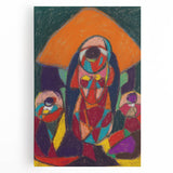 Large black and white abstract design on stretched canvas, suitable as kitchen art with a minimalist style.