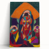 Large black and white abstract design on stretched canvas, ideal for kitchen wall art or bedroom ambiance.