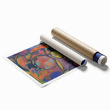 Extra large rolled print featuring a floral design in muted tones, suitable as classy bathroom wall art.