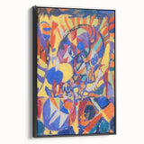 Black and white landscape art painting on framed canvas, featuring a vintage poster art style, ideal for bedroom decor.