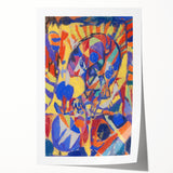 Extra large rolled print of a floral design in pastel shades, ideal for art wall dining room or bathroom.