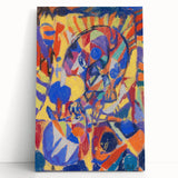 Black and white abstract design on a large stretched canvas, ideal for kitchen wall art or bedroom ambiance.