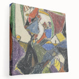 Black and white abstract design on stretched canvas, ideal for kitchen wall art or bedroom ambiance.