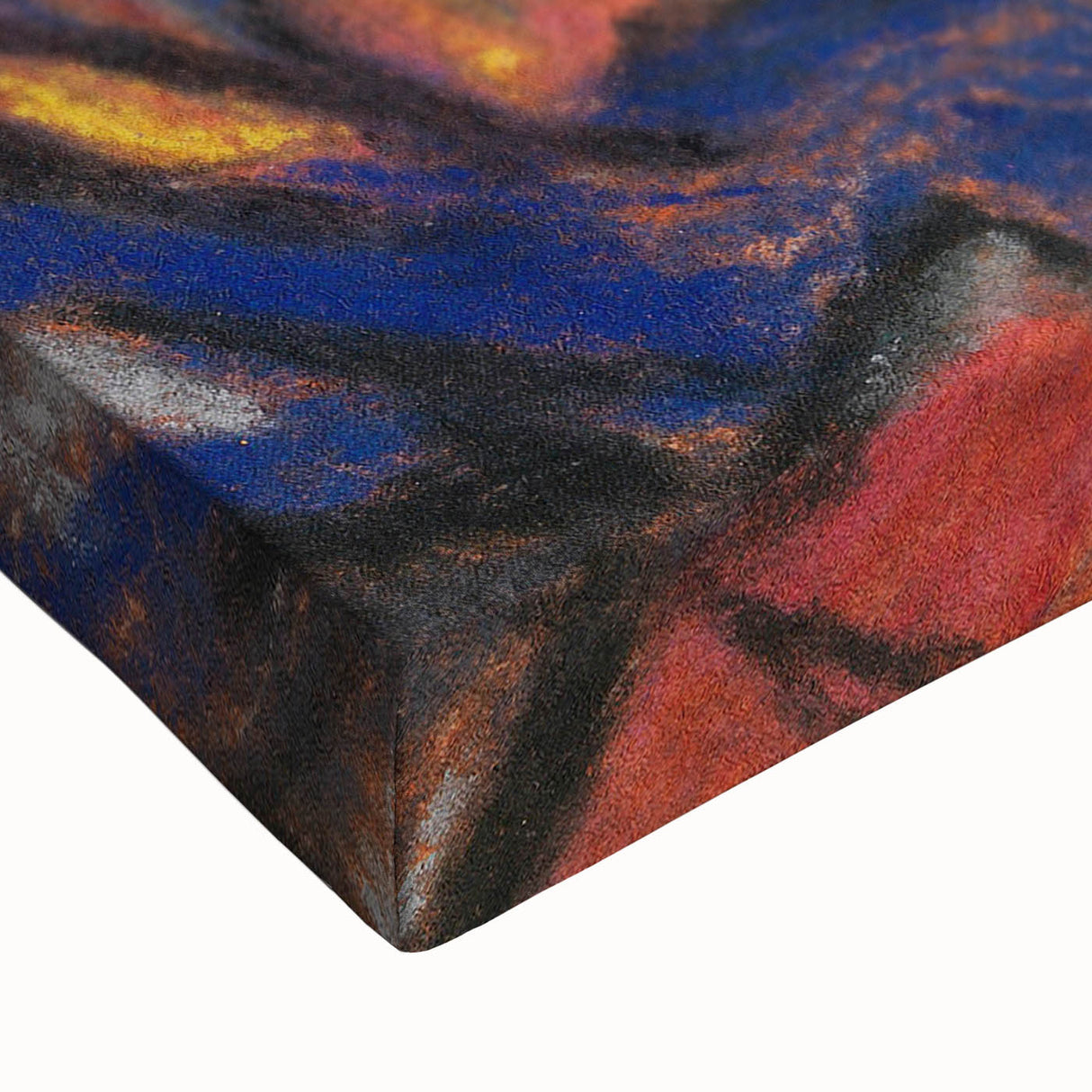 Large art of a black and white landscape painting on stretched canvas, ideal for bedroom wall decor.