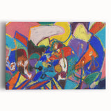 Large black and white abstract design on stretched canvas, ideal for kitchen wall art.