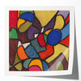 Adolf Holzel-inspired abstract floral design in muted tones on a large glossy photo print.