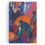 Large black and white abstract design on stretched canvas, ideal for kitchen wall art.