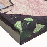 Large art featuring a black and white abstract landscape on stretched canvas, ideal for bedroom wall decor.