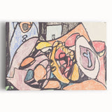 Large black and white abstract art on stretched canvas, ideal for kitchen wall art with a modernist style.