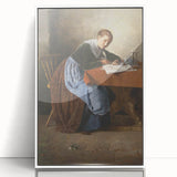 Art deco poster of a modern art design in muted blues and greens on acrylic, ideal for nursery wall art.